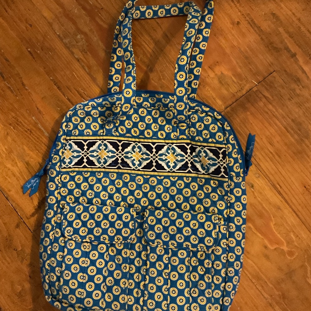 Vera Bradley English Meadow Quilted Laptop Tote Bag Work Travel Carrier